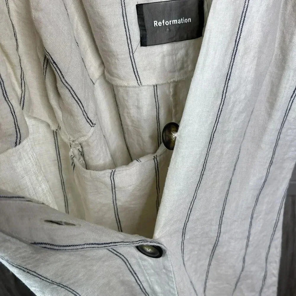 Reformation Beige Striped Tunic - Picture 7 of 9